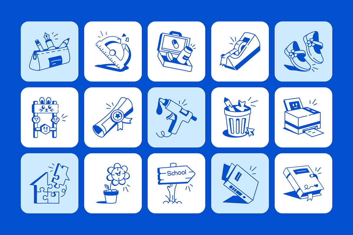 School Doodles Icon, an Outline Icon by Vectors Market (Photo 5 of 9)