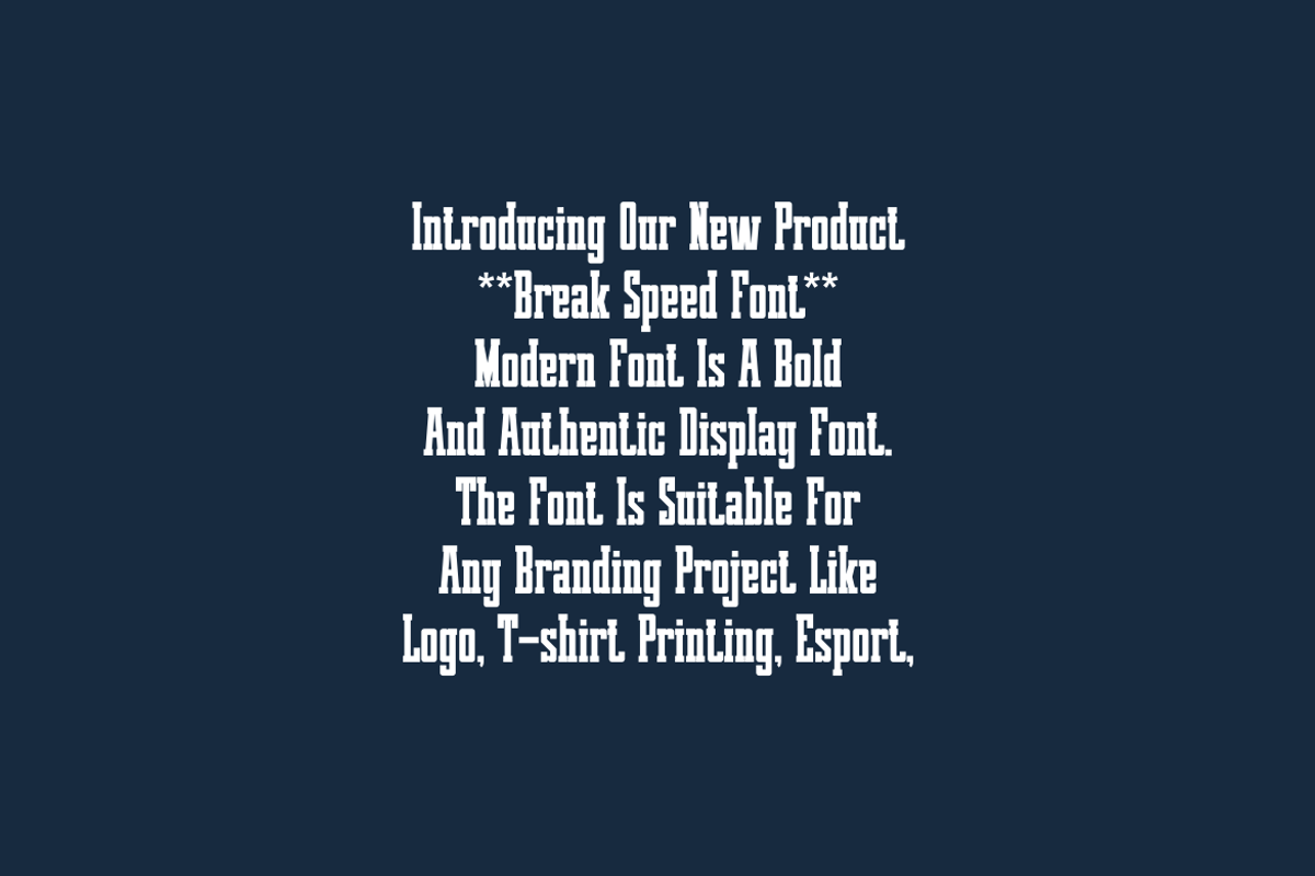BreakSpeed Font, a Serif Font by albert_kalingga (Photo 4 of 5)