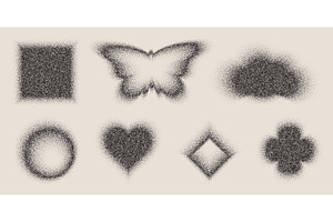 Grainy gradient shapes, noisy, an Illustration by art PVP - market