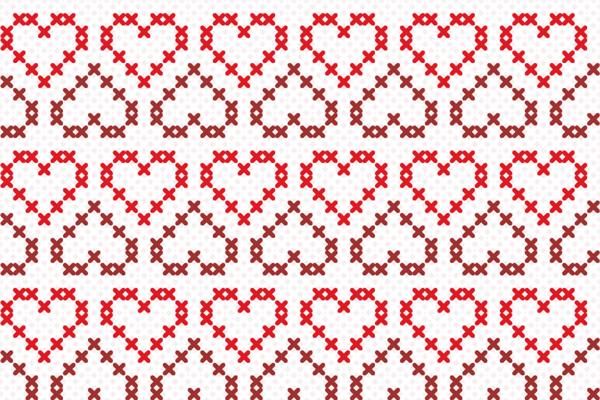 Stitch Hearts Seamless Patterns Set1, a Pattern Graphic by Aenyeth (Photo 5 of 5)
