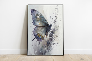 Watercolor Cute Butterfly Artwork