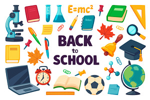 back to school set. childish, an Object Illustration by Multigon