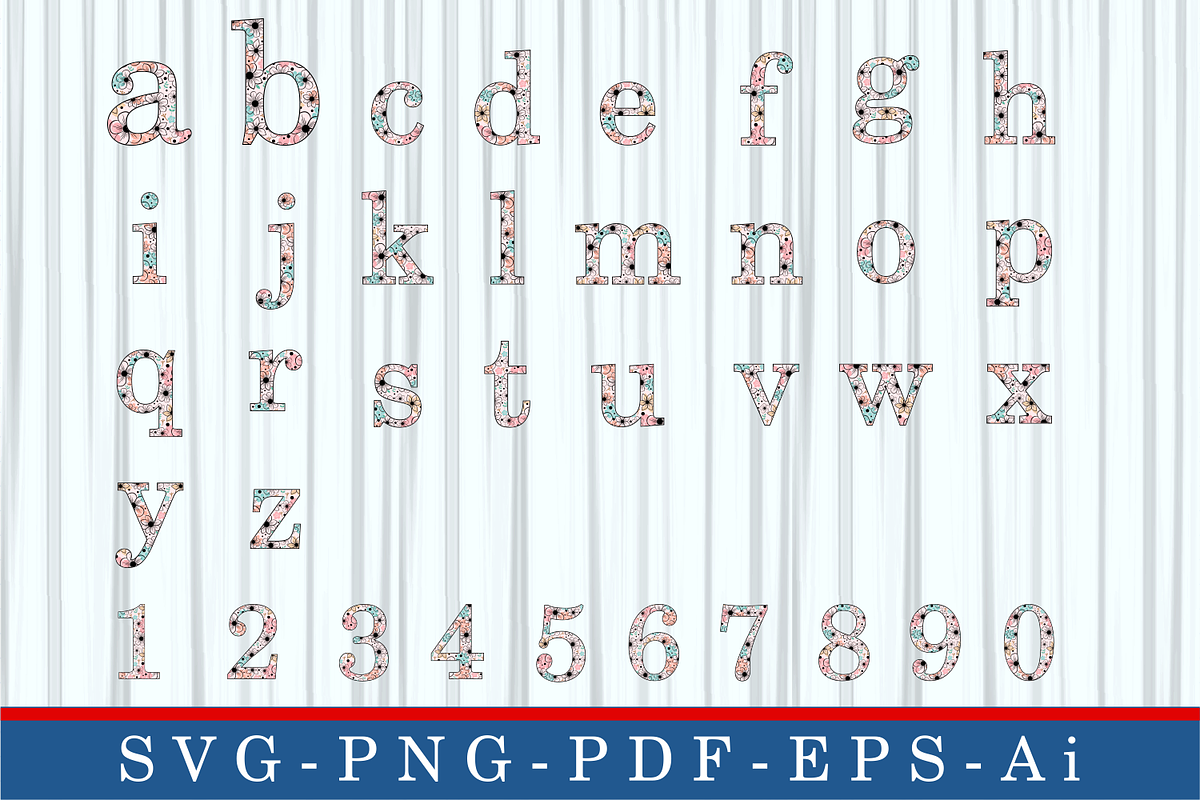 Floral Alphabet, Floral Font SVG, an Object Graphic by D2PUTRI (Photo 24 of 31)