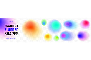 Set of abstract acid gradient shapes, an Illustration by Andrey Yaroslavtsev