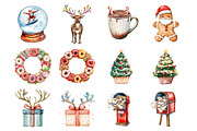 Funny Quirky Watercolor Christmas, an Illustration by Design Market (Thumbnail 3 of 4)