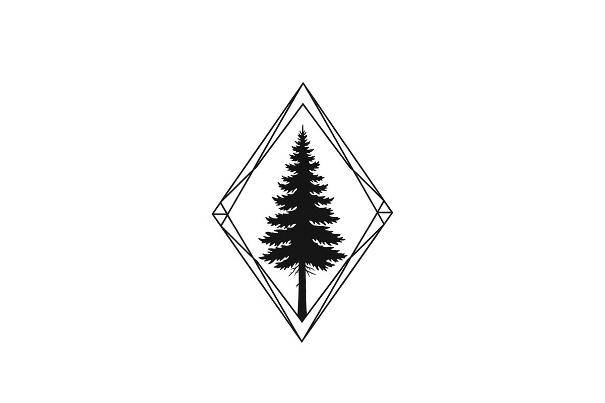 Geometric Pine Tree Emblem Bundle, an Illustration by Creativeshirt (Photo 8 of 31)