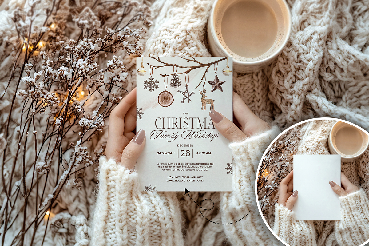 Christmas Card Mockup Bundle, a Product Mockup by TatiMockup (Photo 8 of 8)