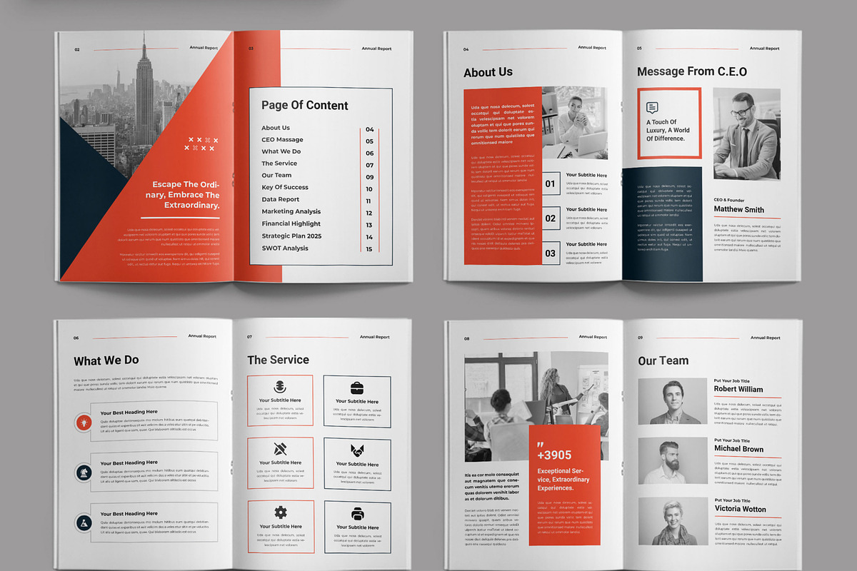 Annual Report Template, a Brochure Template by ContestDesign (Photo 2 of 3)