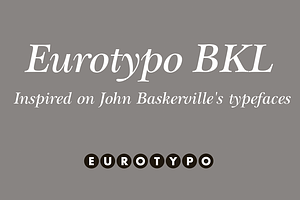 Eurotypo BKL Italic, a Script Font by Eurotypo
