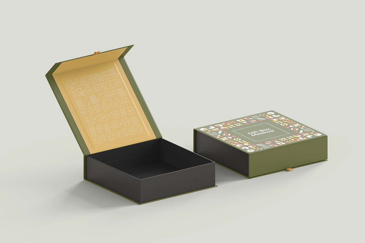 Gift Box Mockup psd Template, a Packaging Mockup by PrexTheme