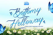 Bottomy Helloway, a Script Font by Rishsketch (Thumbnail 1 of 11)