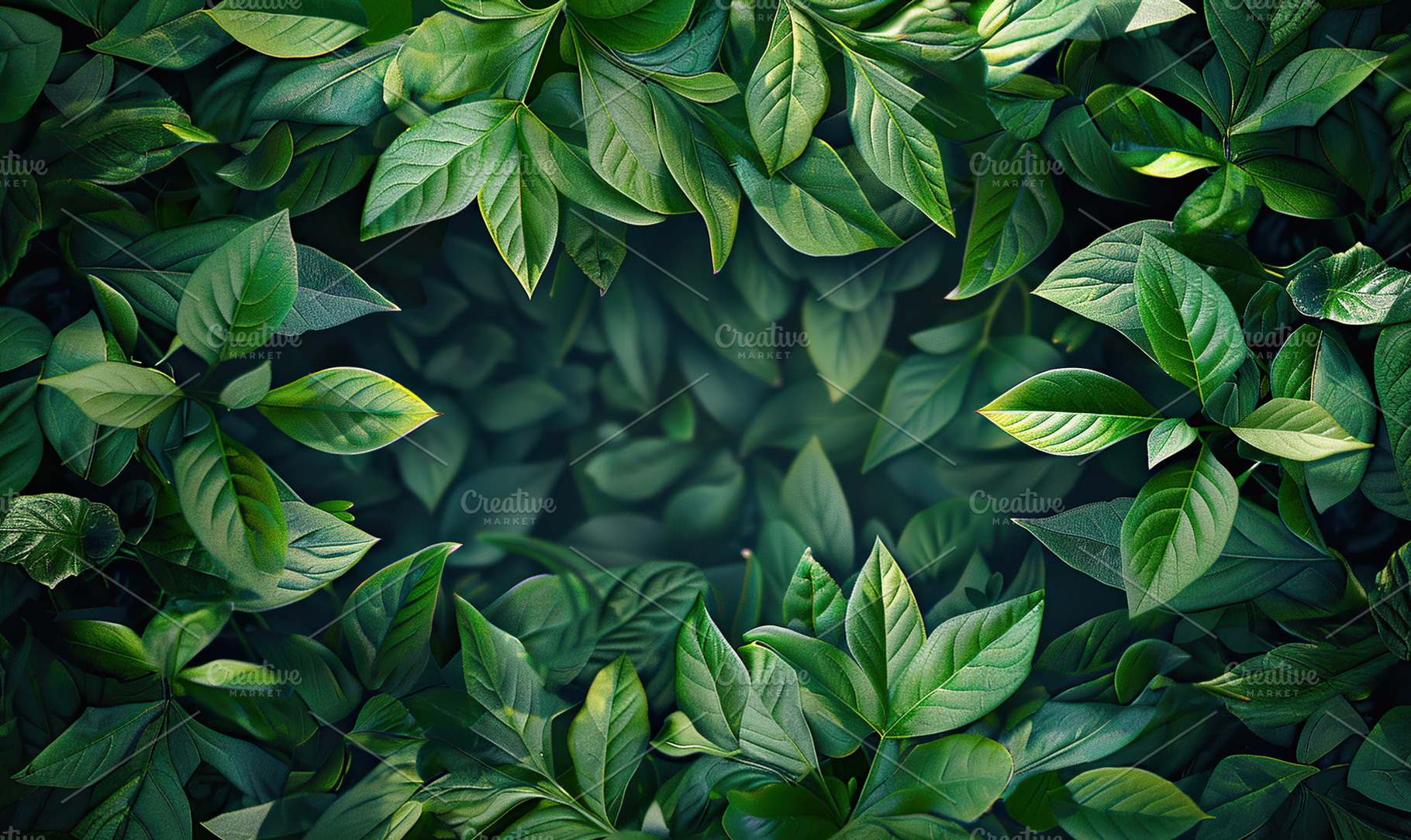 Lush Green Foliage Background, Gener, a Photo by LOGOCREATIVE