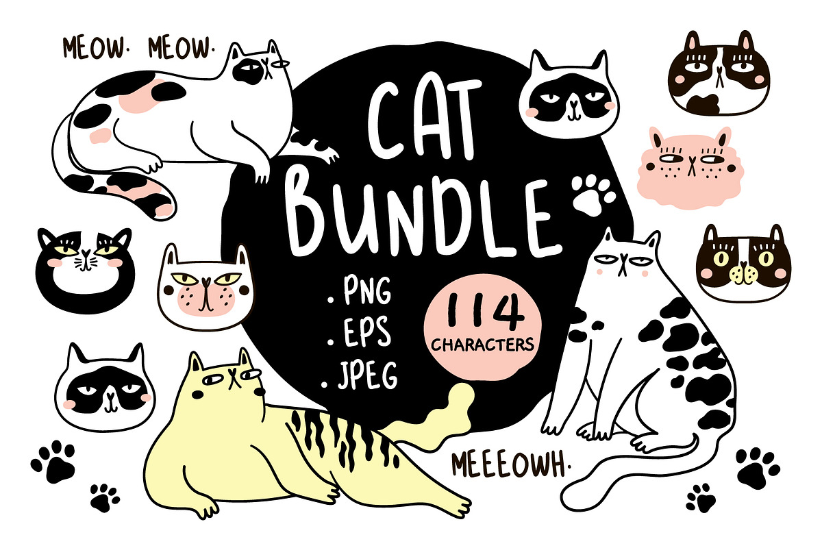 BIG CAT BUNDLE, an Animal Illustration by Nastya Tkachova (Photo 1 of 11)