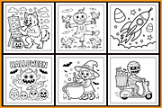 Halloween Bold & Easy Coloring Book, a Seasonal Illustration by protabsorkar11 (Thumbnail 3 of 4)