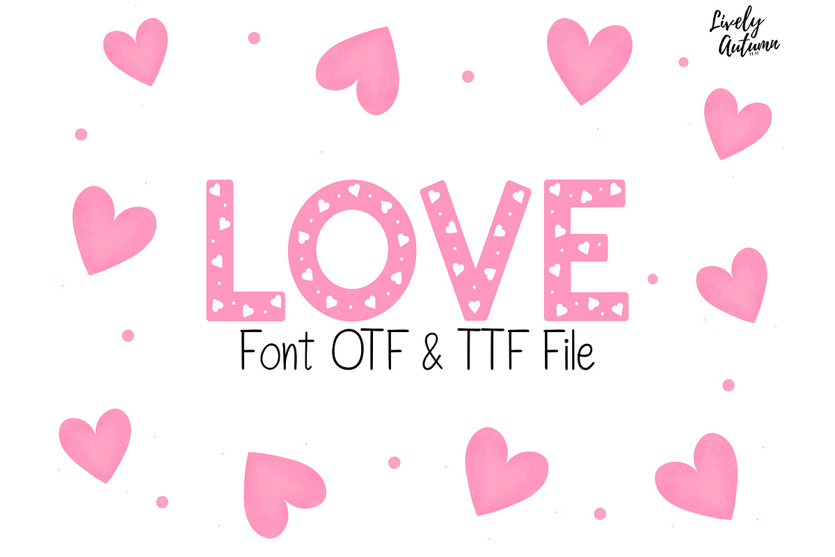 Valentine Heart Decor Font, a Sans Serif Font by LivelyAutumn11.11 (Photo 1 of 3)