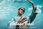 Vintage Tones Actions for Photoshop, an Action Add-On by FixThePhoto (Thumbnail 1 of 32)