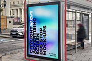 Warsaw Citylight Ad Bus Stop 9, an Advertising Mockup by Graphic Shelter (Thumbnail 5 of 8)