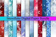 Snowflake Background Bundle, a Decorative Illustration by Digital Studio (Thumbnail 1 of 4)