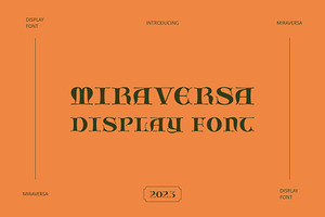 Miraversa Display Font