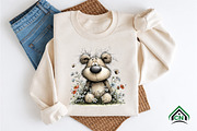 Whimsical Spring Teddy Bear Clipart, an Illustration by Craft Nest (Thumbnail 8 of 12)