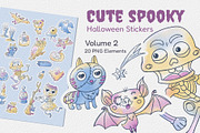Cute Spooky Halloween Stickers Vol 2, an Object Graphic by ArtyCats (Thumbnail 1 of 5)