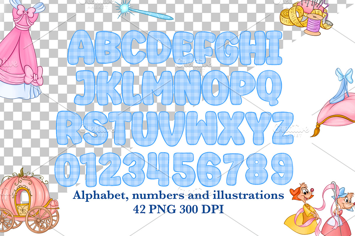 Alphabet and number princess style, an Object Graphic by LoLoArt (Photo 2 of 3)