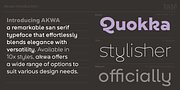 Akwa, a Sans Serif Font by HeadFirst (Thumbnail 2 of 15)