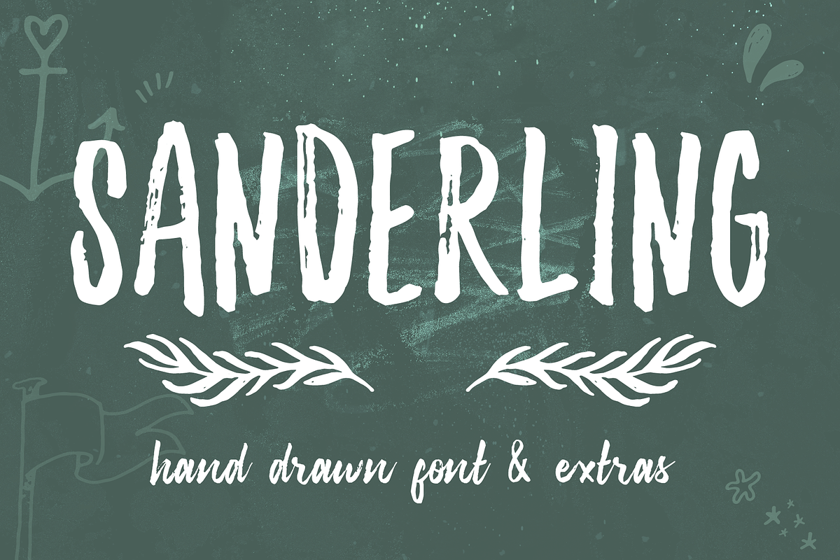 Sanderling Textured Font preview 3