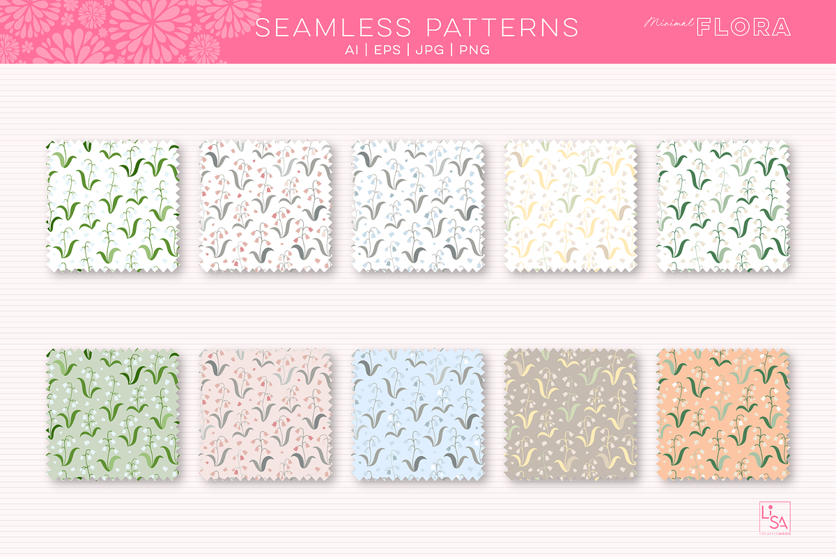 MINIMAL FLORA | Pattern Collection, a Pattern Graphic by LiSA Creative Mood (Photo 6 of 17)