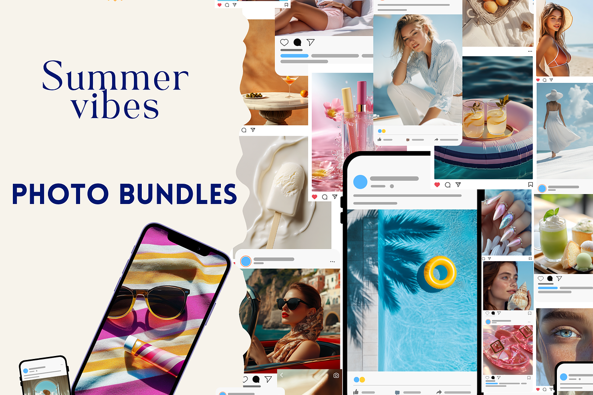 Summer Vibes Stock Photo Bundle, a Beauty & Fashion Photo by MOAROShop (Photo 1 of 7)
