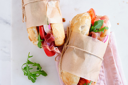 Delicious sandwich with cheese and ham, a Food & Drink Photo by Asya Nurullina
