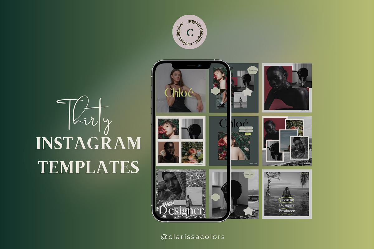Chloé Social Media Templates, a Social Media Template by Clarissa Fletcher (Photo 2 of 6)