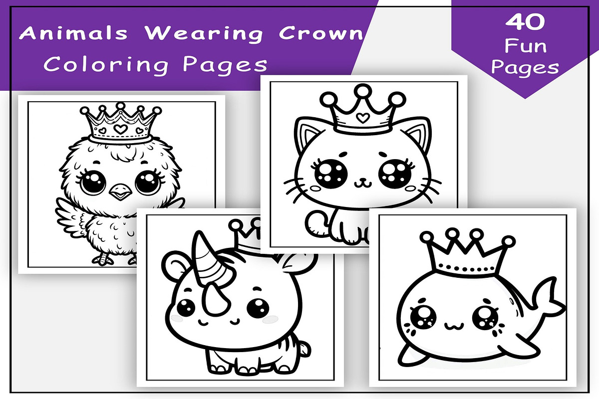 Cute Animals Coloring Pages, an Animal Illustration by Lamia Emad (Photo 1 of 4)