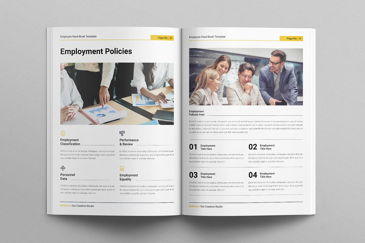 Digital Employee Handbook Template, a Magazine Template by TemplatesForest