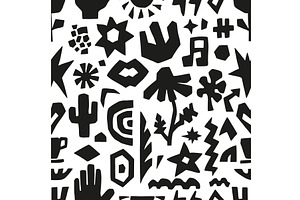 Black cut out seamless pattern, an Illustration by Valerie Bodnar