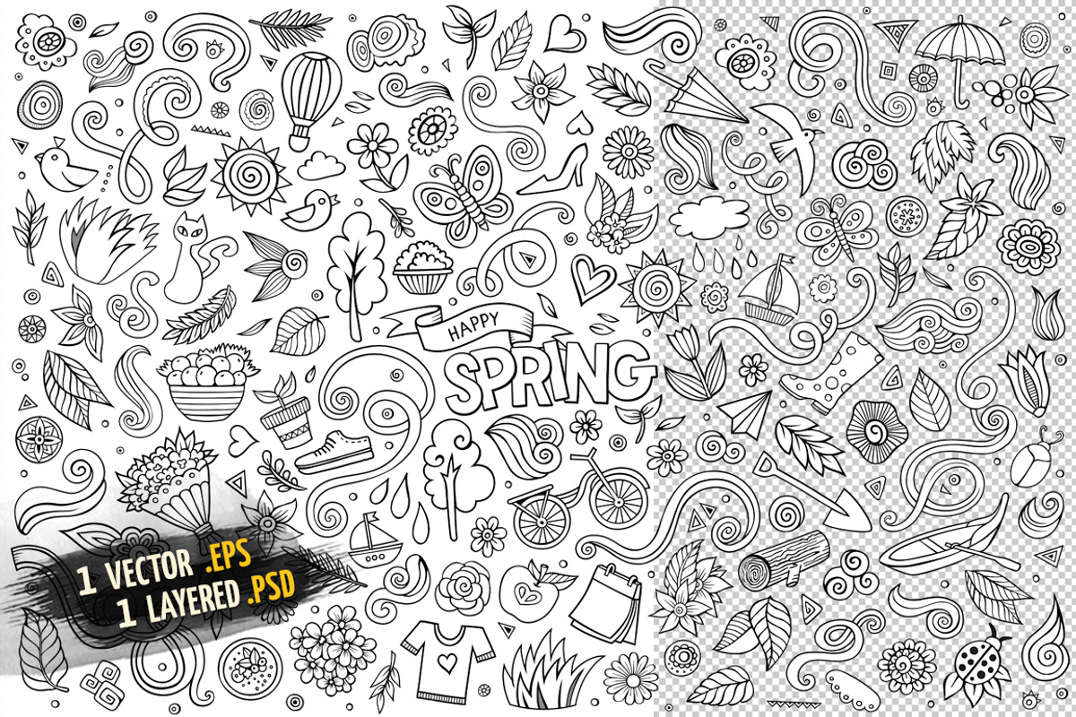 Spring Objects & Symbols Set, an Object Graphic by BALABOLKA (Photo 3 of 4)