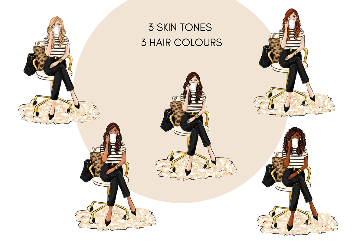 Girl Boss 25 Fashion Clipart, an Illustration by Parinaz Wadia Design (Photo 2 of 5)
