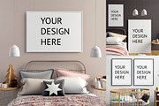 15 bedroom poster mock up, a Household Mockup by ChromiumHeart (Thumbnail 1 of 17)