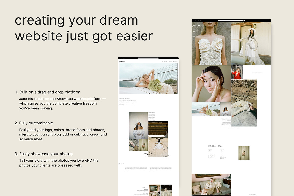 Minimal Showit Website Template, an App Template by Seventh Made (Photo 2 of 4)