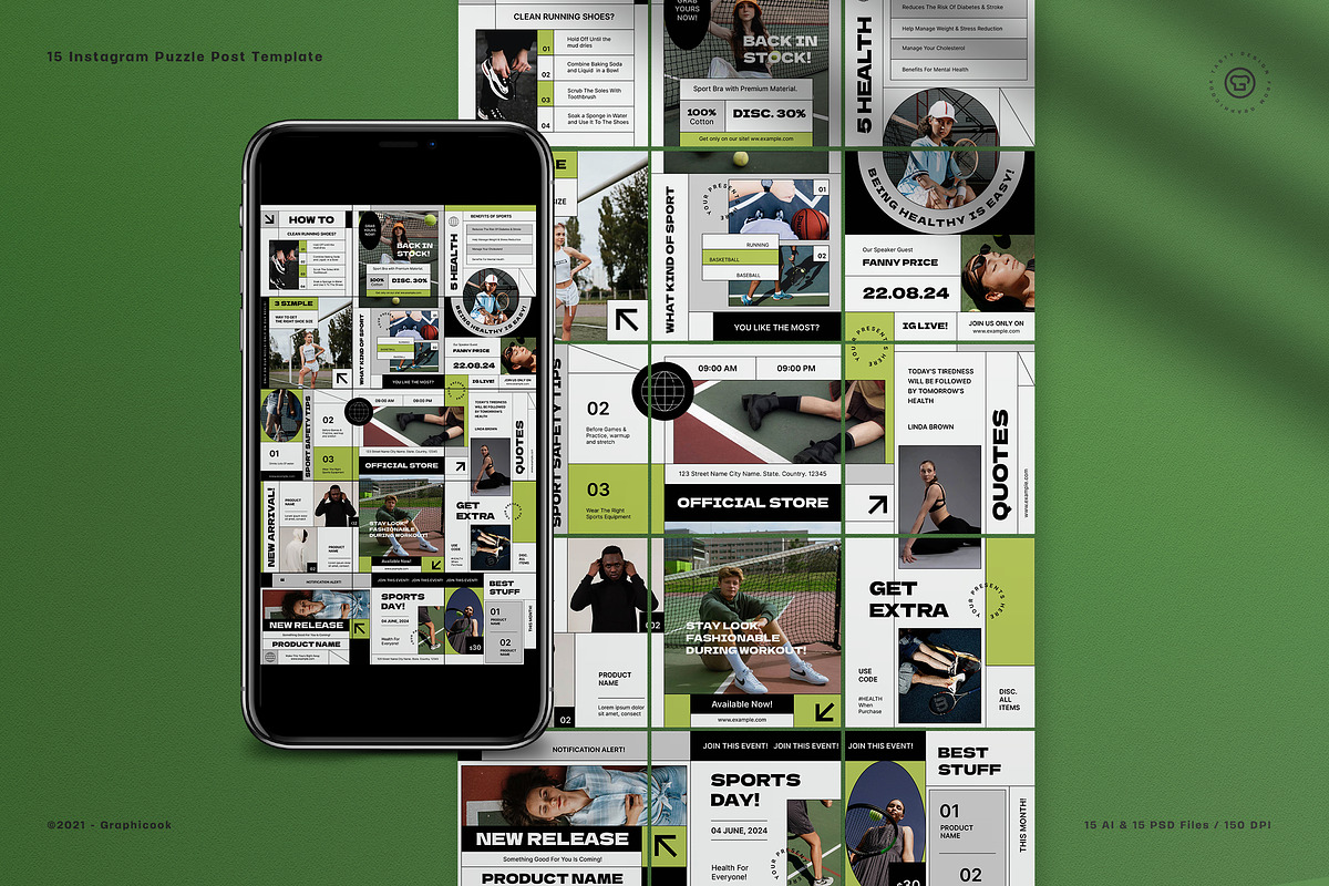 Streetwear Instagram Puzzle, a Social Media Template by graphicook (Photo 1 of 3)
