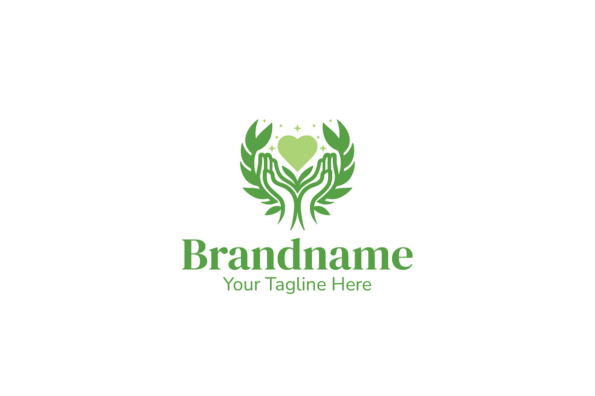 Healing Hands Logo Design Template