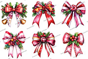 Whimsical Christmas Bow Clipart, an Illustration by DreamArtGraphic (Thumbnail 2 of 5)