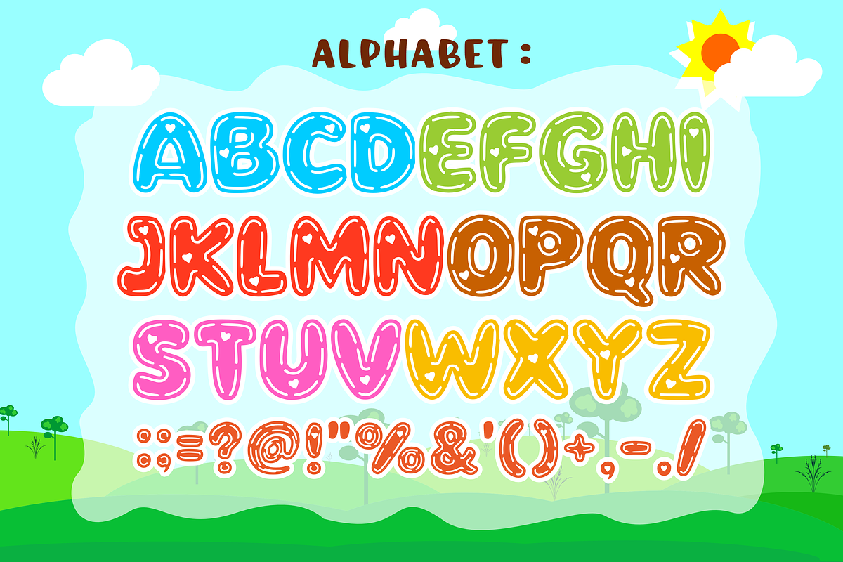 Easter Cartoon - Kids Font Types, a Font by KiddoGlyphs Studio (Photo 2 of 3)