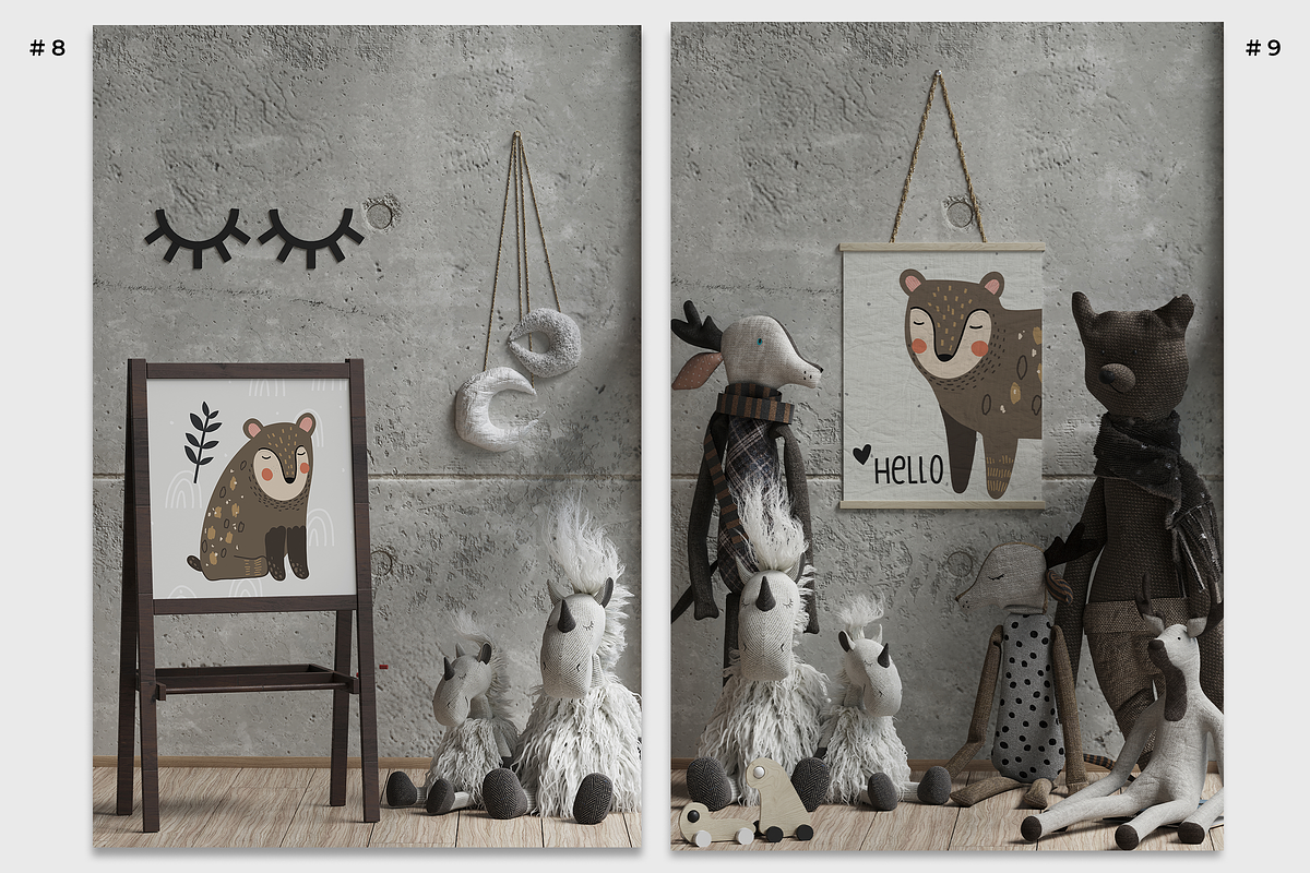 Modern Kid's Room | 10 Frame Mockups, a Print Template by Creative Studio HZ (Photo 6 of 7)