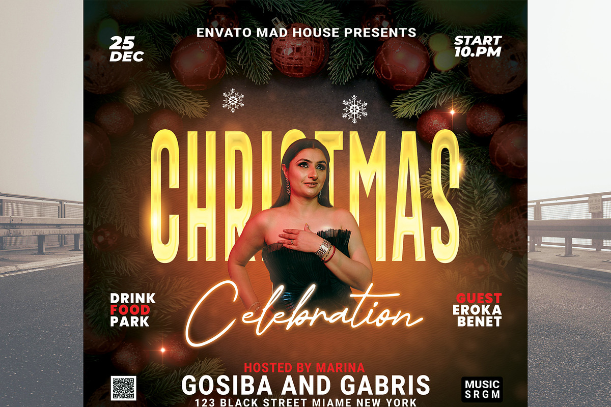 Christmas Flyer Template, a Flyer Template by Poushe Design (Photo 2 of 4)