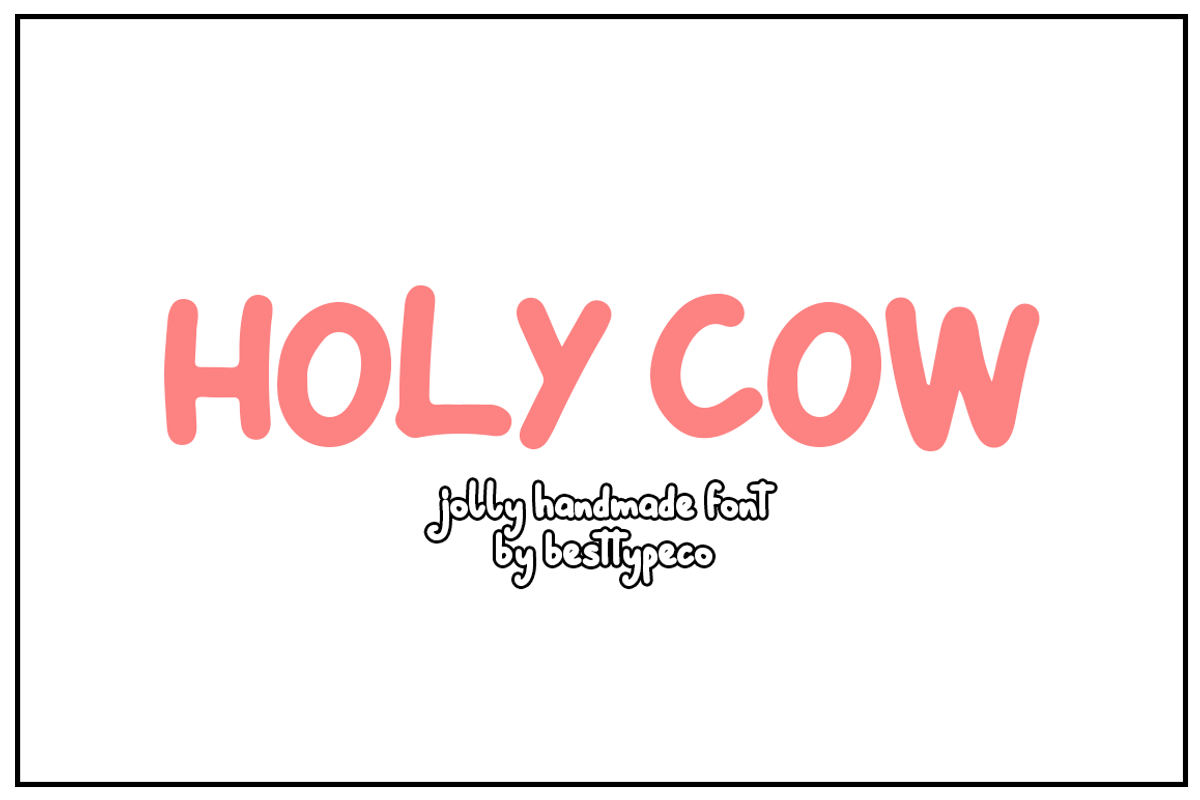 HolyCow, a Handwritten Font by Besttypeco (Photo 5 of 5)