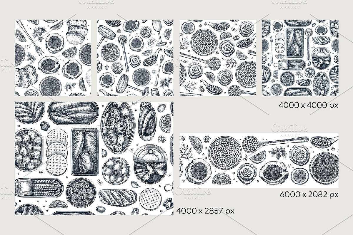 Tinned Fish & Seafood Vector Set, a Food Illustration by Yevheniia (Photo 11 of 14)