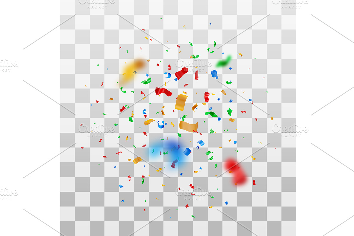 3D Flying colorful confetti and, an Object Illustration by Abscent