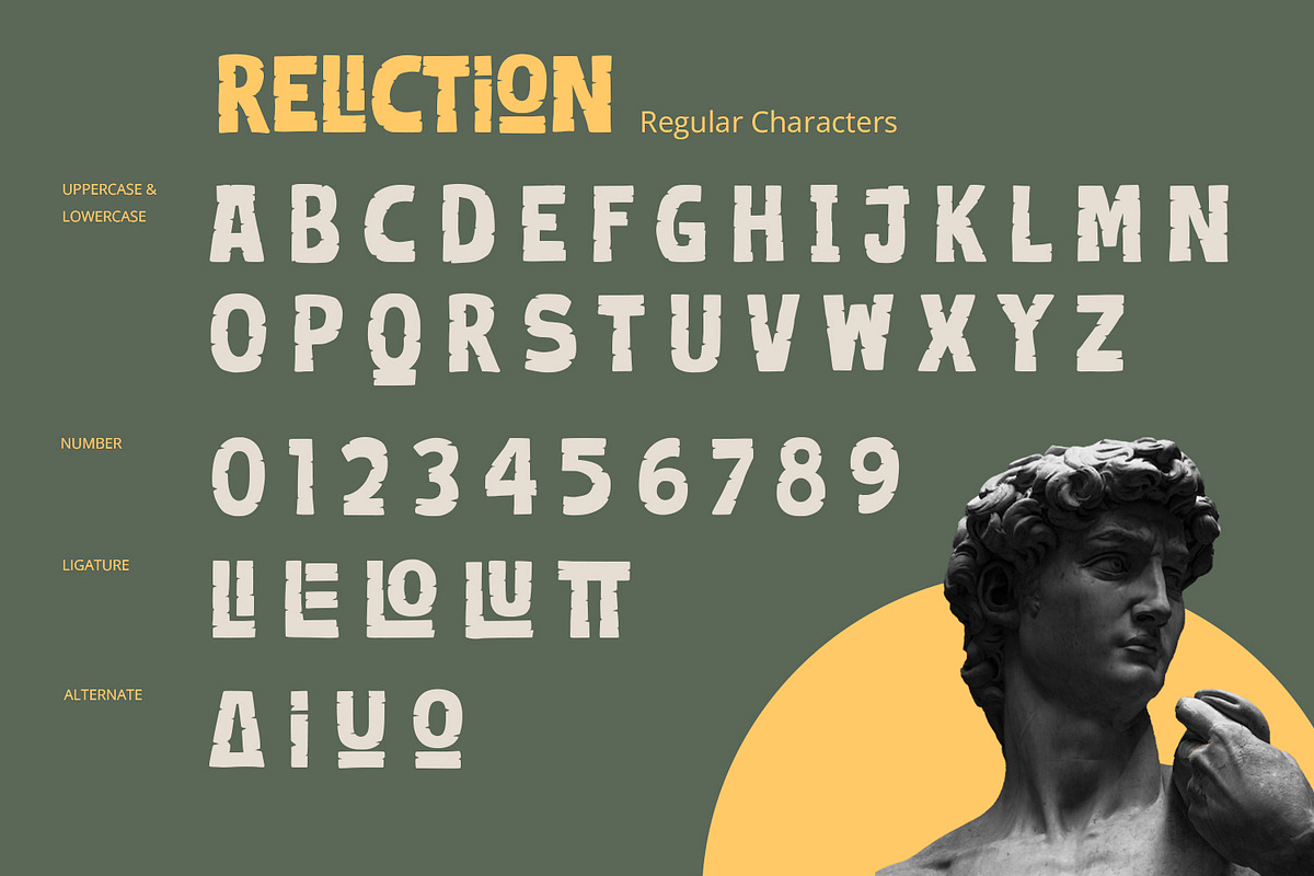 Reliction - Display Font, a Script Font by Alpaprana (Photo 7 of 10)