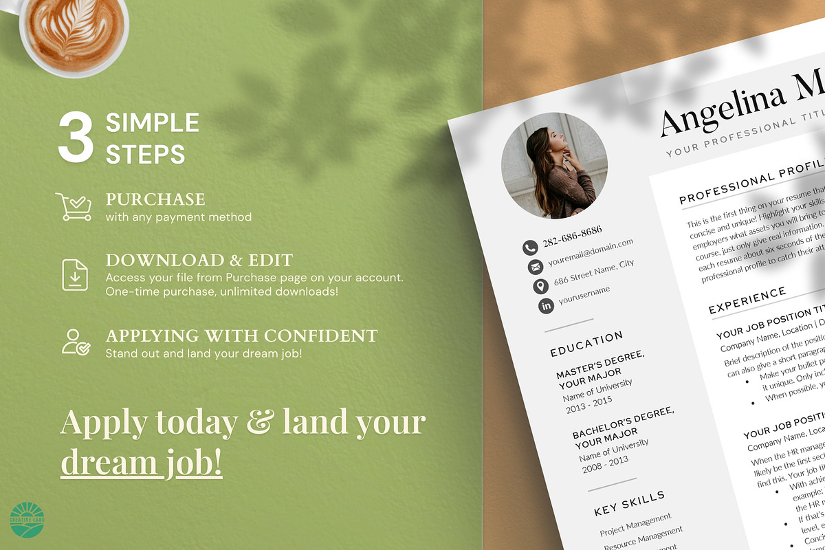 Resume/CV - The Angel, a Resume Template by CreativeLandStudio (Photo 10 of 10)